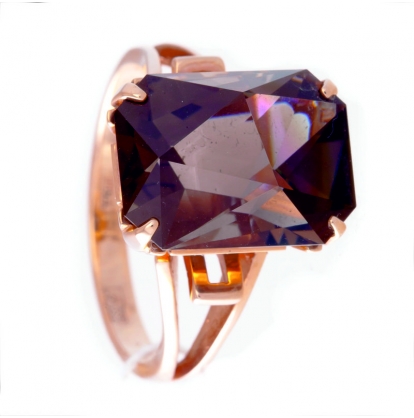 Кольцо с раух-топазом